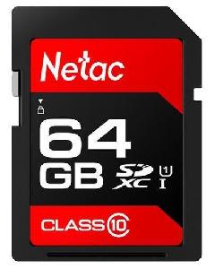 NT02P600STN-064G-N, Netac P600 SDXC 64GB U1/C10 up to 90MB/s, bulk pack