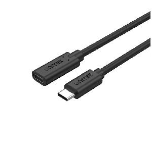 C14086BK,UNITEK Type-C 0.5M Full-Featured USB Male to Female Extension Cable,USB3.2 CM to C FM,with DATA 10Gbps/Display 4K/P